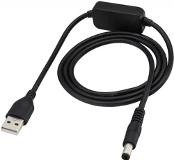 USB2.0 male to DC5.5 * 2.1mm male booster cable,Suitable for camera