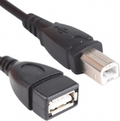 50cm 1.5Ft USB 2.0 Type A Female to USB B Male Scanner Printer Extension Adapter Cable