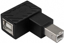 Right Angle USB B 2.0 Male to Female Adapter for Printer Short Extension Cable for Printer
