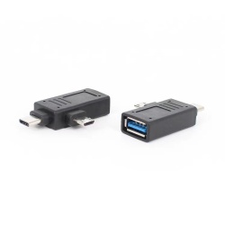 2 in 1 usb 3.0 type c/micro usb to usb A female otg adapter