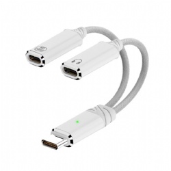 USB Y Splitter Cable(NOT for Monitor)USB C Male to 2USB-C Female Cord Double USB C Port Hub USB C Charging Split Adapter for Mac,Xbox One,PS5,Laptop
