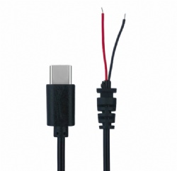 usb c male to open 2wires power charge