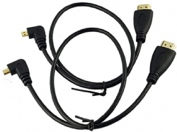 1.64 Feet 50CM 90 Degree Angle Micro HDMI Male to HDMI Male Cable Connector