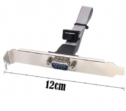 RS232 Serial Male to 10 Pin (2x5) IDC Motherboard Header Panel Moun Flat Ribbon Cable 28cm