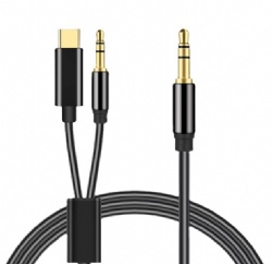2 in 1 USB C/3.5mm to audio splitter cable