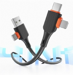 66W 4 in 1 Charging Cable,Fast Multi Charging Cable 5FT