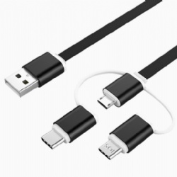 3 in 1 Charging Cable, CarPlay Cable, USB A to Lightning/Type-C/Micro, Multi Charger Cable, Compatible with iPhone,iPad,Samsung,Pixel,Android