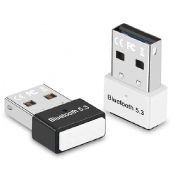 Bluetooth Adapter for Desktop PC, Plug & Play USB Mini 5.3 Bluetooth EDR Dongle Receiver & Transmitter for Laptop Computer Bluetooth Headphones Keyboard Mouse Windows 11/10/8.1