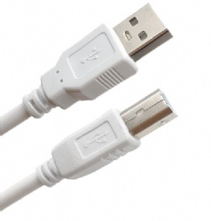 Printer Cable fit for Cricut HP Canon Brother - USB Type B Cord 10 Feet, White
