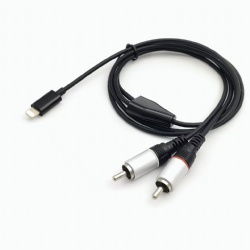 iphone male to 2RCA Splitter cable 1m
