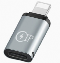 Lightning male to USB C female Power charge data transfer OTG adapter