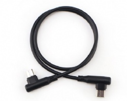 30cm OTG Angle Micro usb 5pin male to Angle USB C male power charge data transfer cabl