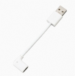 White color angle USB C female to USB A male power charge data transfer OTG cable