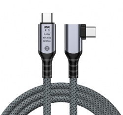 90 degree Angle USB C male to USB C male PD 240W 40Gbps 8K60HZ Power charge data transfer cable