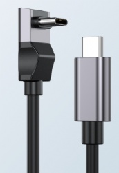 PD 60W/100W USB 3.2 GEN2 10Gbps USB C 90 degree male to USB C male Video cable