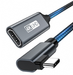 90 degree USB C male to HDMI A female cable adapter CABLETOLINK