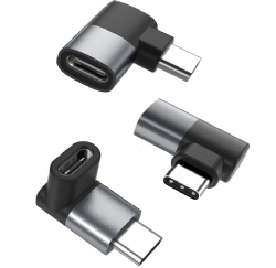 Right Angle USB C Male to Type C 40Gbps 100W Female Extender Connector