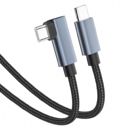PD100W 90 Degree E-Mark USB C Male to USB C Male Power Charge Data Transfer 4K60HZ Cable