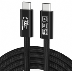 16K PD240W USB 5.0 C Male to USB 5.0 C Male Power Charge Data Transfer Video Support 10cm Nylon Braid Cable