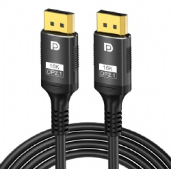 16K Displayport Cable 2.1, [VESA Certified] DP 2.1 Cable [16K@60Hz,8K@120Hz,4K@240Hz], Display Port 2.1 Cable Support 40Gbps, HDR10, HDCP, DSC 1.2a, for 4090,7900Graphics/PC/TV/Monitor, 6.6FT