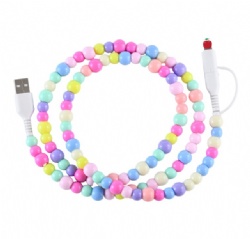 2 in 1 multi colorful usb power charge cable