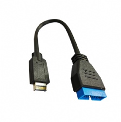 USB 3.1 Type-E Male to USB 19/20 Pin Header Male Adapter Extension Cable for Motherboard for 30cm