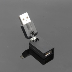 360 degree angle USB 2.0 A male to A female adapter