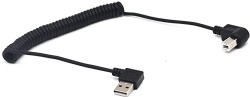 spring USB 2.0 A male to USB 2.0 B male printer data power charge cable