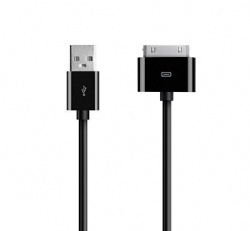 Black 30-Pin USB Data Sync Charging Cable Charger Lead for Apple iPhone 4 4S 3G 3GS Apple iPad 1st 2nd 3rd Gen iPod 5th Gen Classic Nano