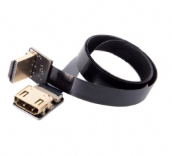 Up Angled 90 Degree HDMI Male to Female FPC Flat Cable for HDTV Multicopter Aerial Photography
