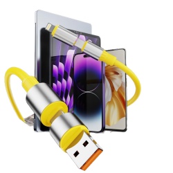 240W 4 IN 1 Multi USB Power charge cable silicon soft suit for all the devics with USB C connectors
