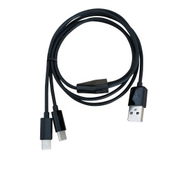 2 in 1 multi usb type c Male to USB 2.0 A male power charge cable