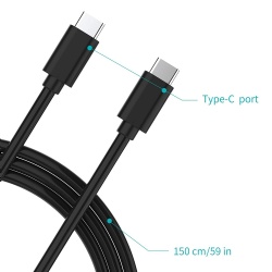 USB C male to USB C male power charge cable