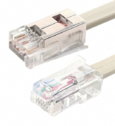 RJ12(6P6C) male to male cable