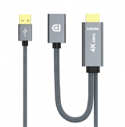 HDMI to DisplayPort Adapter with USB Power, 4K X 2K@60Hz HDMI Male to DP Female Adapter Compliant with Xbox One/PS4/PS5