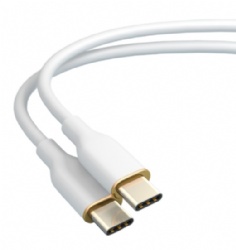 silicon TPE USB C male to USB C male power charge data transfer cable 1m