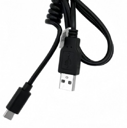 1M Spring USB 2.0 C male to USB A power charge data transfer cable 28AWG/24AWG