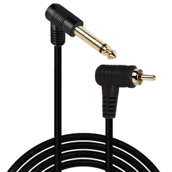 angle 6.35mm male to Angle USB C male 1.8m stereo cable