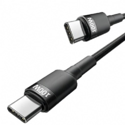 100W USB C male to USB C male nylon braid cable