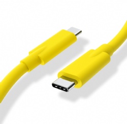 silicon soft PD 60W LED USB C male to USB C male power charge data transfer cable