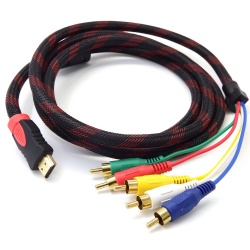5FT Full HD 1080P HDMI Male to 5 RCA RGB Audio Video AV Component Cable
