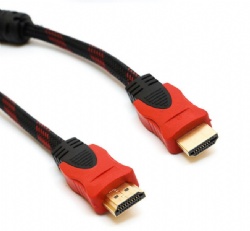 High Speed HDMI Cable, Red Black Braided HDMI to HDMI Cord, Gold Plated Connector for TV, Computer, Monitor, Projector