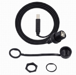 USB A Male to Female BM/BF Cable, Waterproof Dashboard Wire for Motorcycle, Car, Boat, Yacht, Vehicle IP67