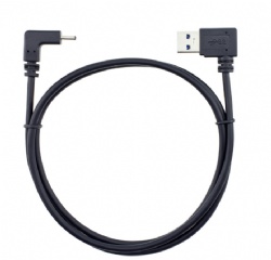Up & Down Angle USB 3.1 Type-C to USB 3.0 Male Cable 90 Degree Elbow Charging & Data Cable , 1M