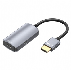 HDMI to USB-C adapter, HDMI to Type-C female cable, 4K@60Hz HDMI converter, LT6711A chip adapter, aluminum HDMI to USB-C, short HDMI to Type-C cord, HDMI to USB-C monitor adapter, 4K video adapter, USB-C display adapter, 0.1M HDMI adapter  