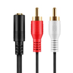3.5mm Female to Stereo RCA Male Y splitter cable