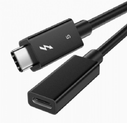 Thunderbolt 5 USB-C Male to Female Extension Cable, 80Gbps High-Speed Data Transfer, PD3.1 240W Fast Charging, 8-Coax High-Performance Cable, Full-Featured Type-C Extender for Docking Stations, Laptops, Monitors