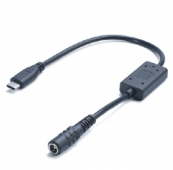 5521 Female to USB-C Male Power Cable, 5V 3A (15W) DC Step-Down Cord with 90 Degree Right Angle, Compatible with Phone, Tablet, Dash Cam, Camera & 5V Devices [30cm/1ft]