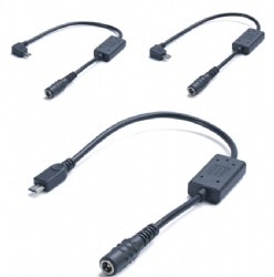 5521 Female to Micro USB (Micro 5P) Male DC Step-Down Power Cable (3A, Right/Left Angle)