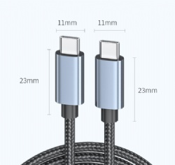 USB 3.1 Type C to Type C Cable 100W PD Fast Charging, 10Gbps Data Transfer, 4K@60Hz Video Output, Braided Nylon Jacket, Tinned Copper + Aluminum Foil Shielding – Compatible with iPhone 15/16, MacBook, iPad, Samsung, Dell XPS, and More